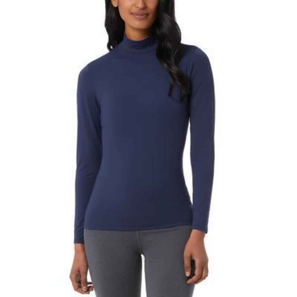 NWT 32 Degrees Women's Mock Neck Long Sleeve Top Cozy Heat Purple, XXL